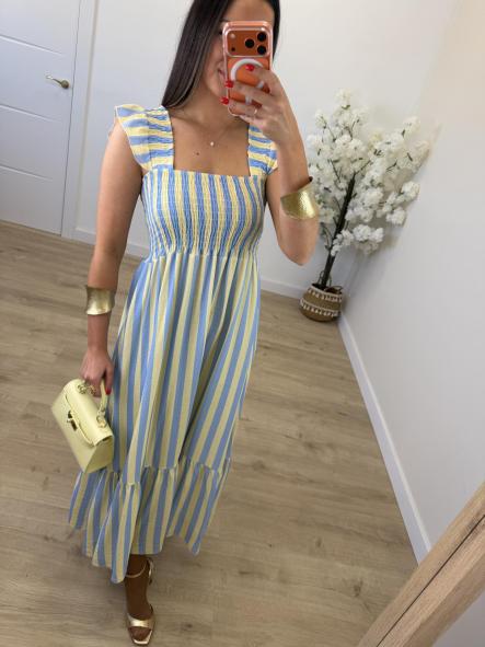 Vestido Baby Amarillo y Celeste [3]