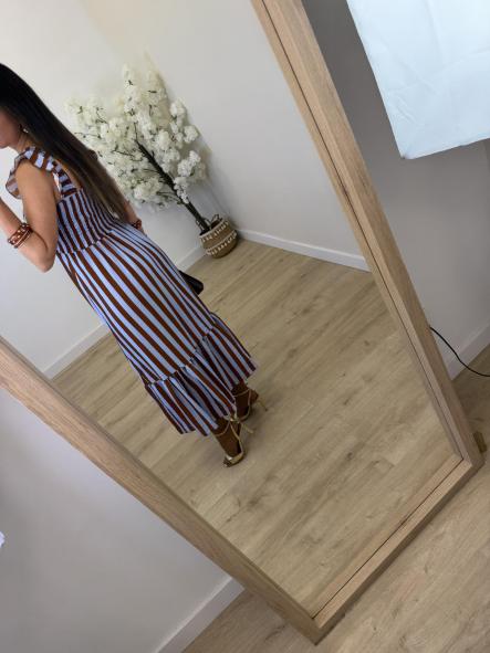 Vestido Baby Celeste y Chocolate [3]