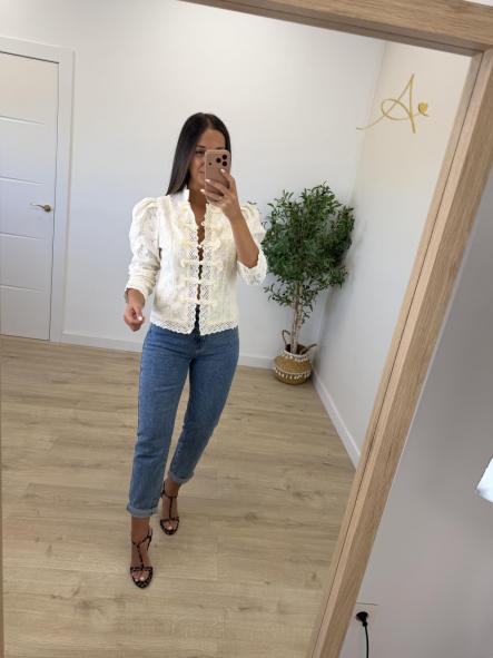 Camisa Encaje Beige [4]