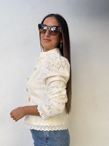 Camisa Encaje Beige [1]