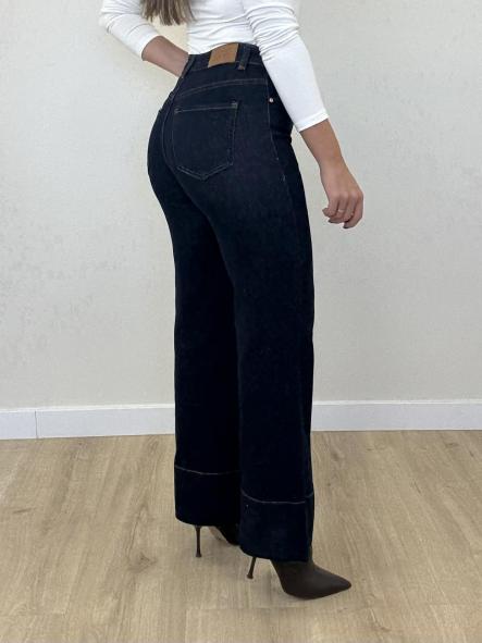 Jeans Pespunte Campana