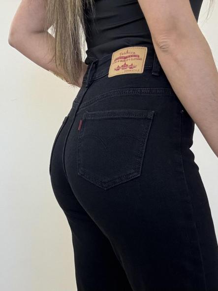 Jeans Mom Fit Negro [1]