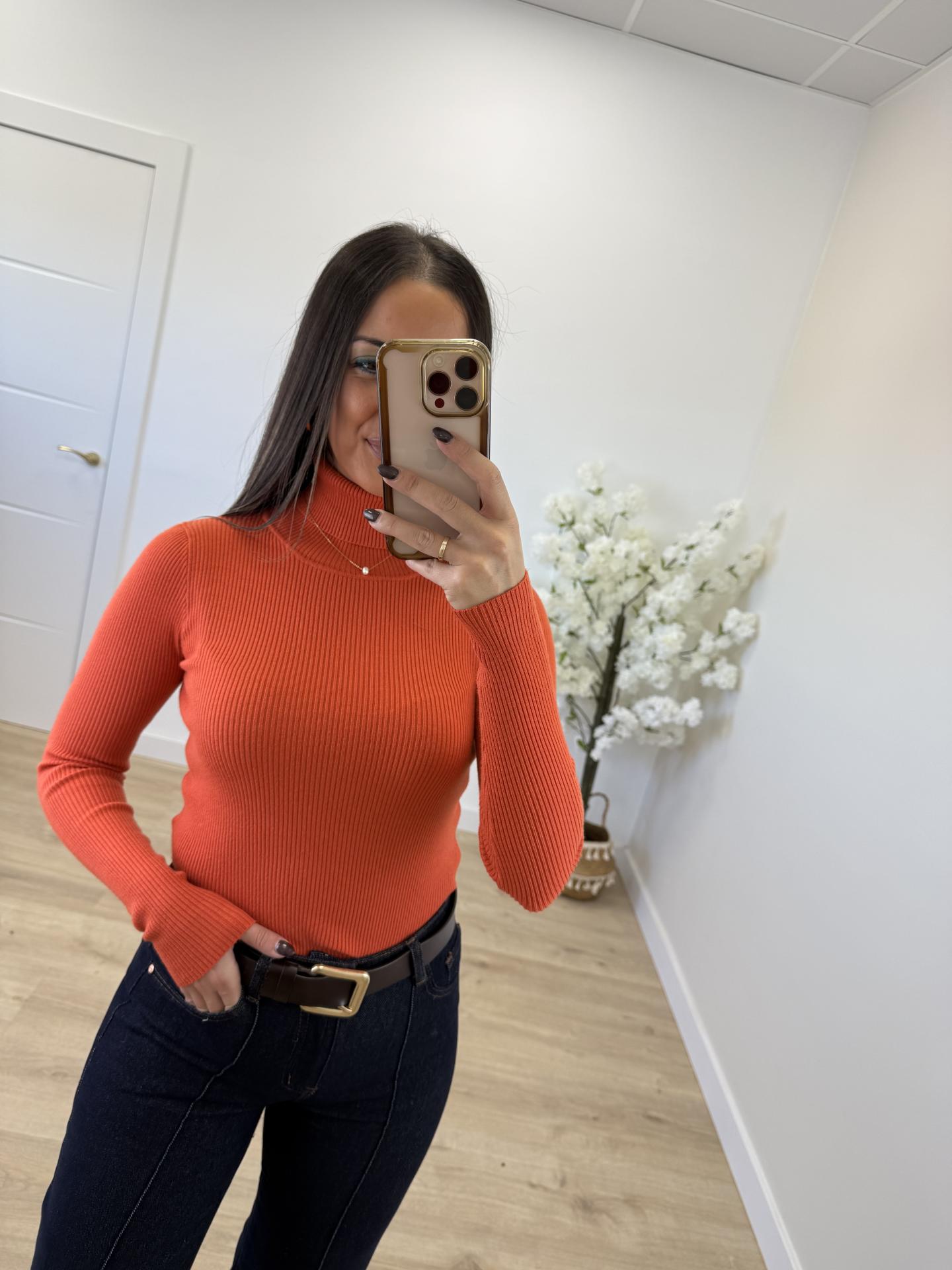 Jersey Cuello Terracota