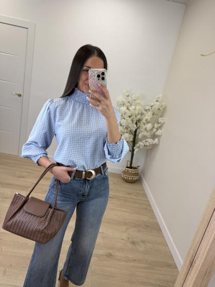 Camisa Beauty Celeste Vichy