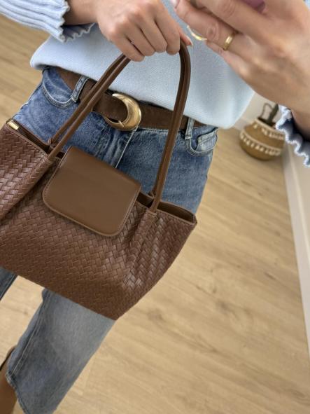 Bolso Chocolate Trenzado