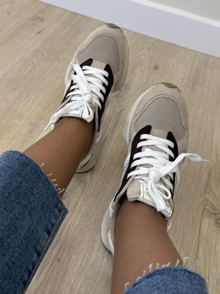 Zapatilla Corina Camel y Chocolate [2]