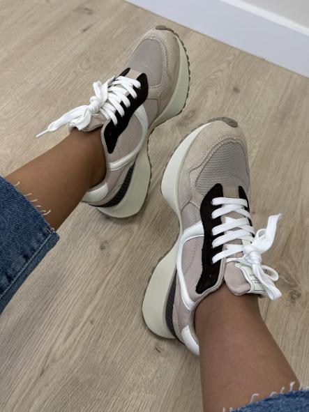 Zapatilla Corina Camel y Chocolate [1]