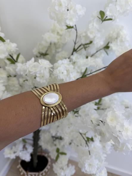Brazalete Nácar Dorado