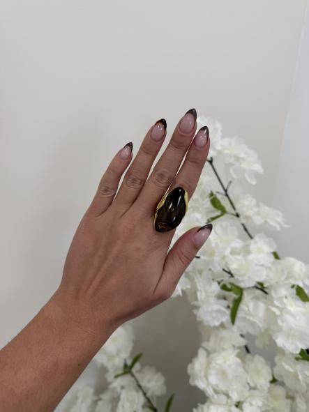 Anillo Chocolate Mármol