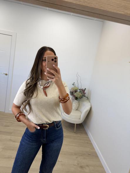 Suéter Beige Pañuelo [0]