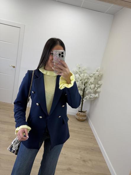 Americana Botones Marino