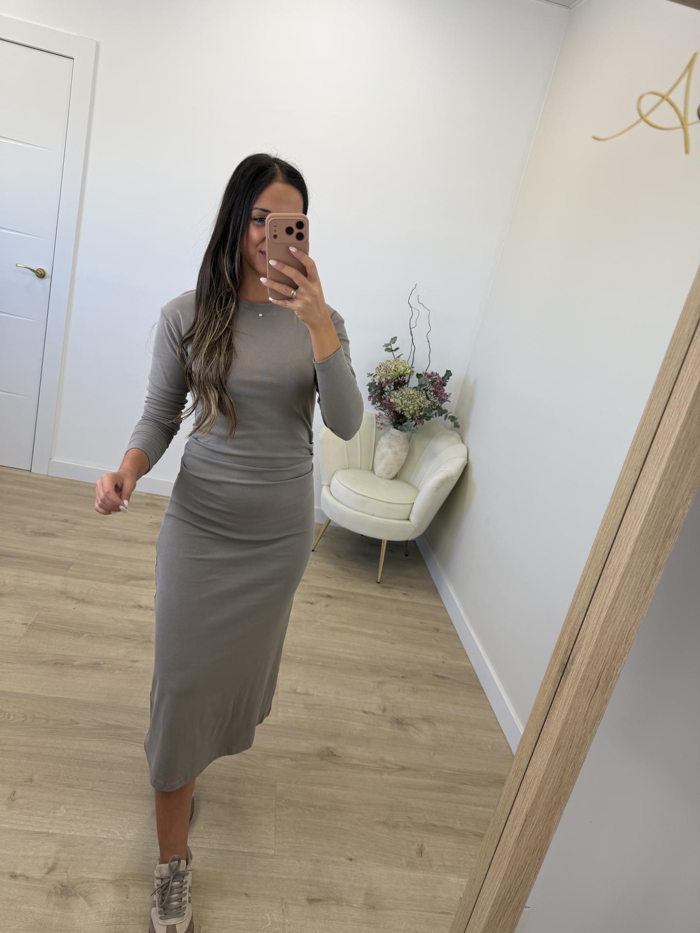 Vestido Camel Algodón