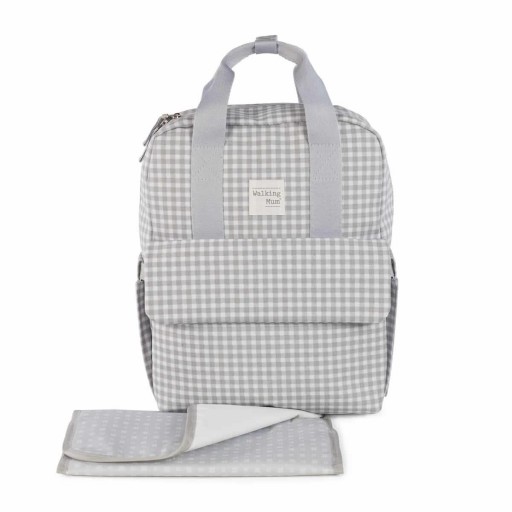 MOCHILA I LOVE VICHY GRIS WALKING MUM