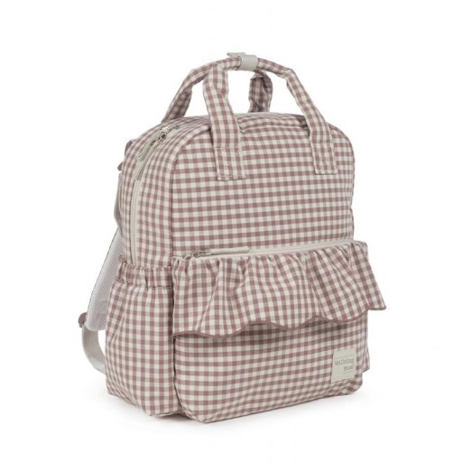 BOLSO MOCHILA PRALINÈ VICHY MOKA WALKINGMUM [1]