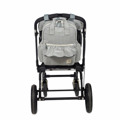 BOLSO MOCHILA PRALINÈ VICHY MATCHA WALKINGMUM [3]