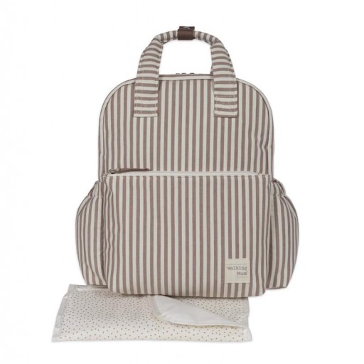 BOLSO MOCHILA PRALINÈ RAYAS MOKA WALKINGMUM [0]