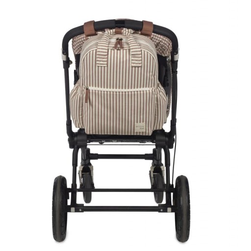 BOLSO MOCHILA PRALINÈ RAYAS MOKA WALKINGMUM [3]