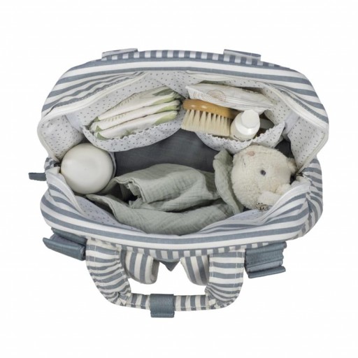 BOLSO MOCHILA PRALINÈ RAYAS MATCHA WALKINGMUM [1]