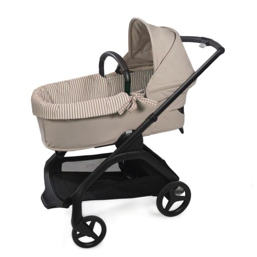 CUBRE CUCO REVERSIBLE VICHY RAYAS MOKA WALKINGMUM
