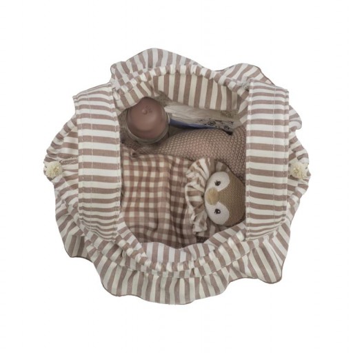 BOLSA CARRO BUCKET PRALINE RAYAS MOKA WALKINGMUM [2]