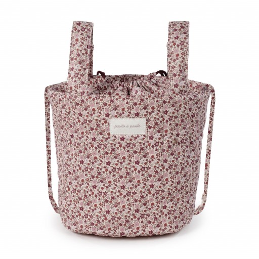 BOLSO CARRO BUCKET CHERRY FLORES PASITO A PASITO  [1]