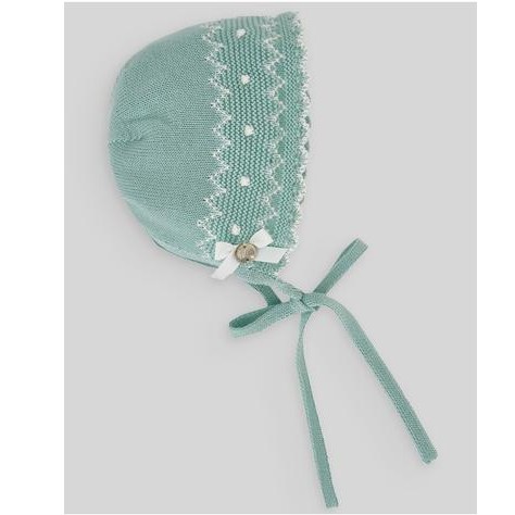 CONJUNTO JUBON POLAINA GORRO IRIS VERDE PAZ RODRIGUEZ TALLA 1MES [2]