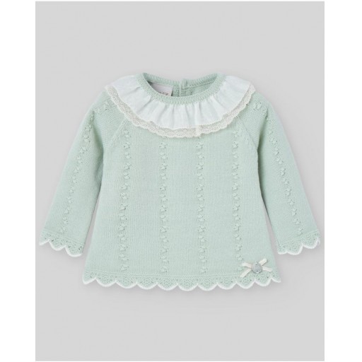 CONJUNTO JUBON Y POLAINA M/L MININO VERDE TALLA 1 MES PAZ RODRIGUEZ [0]