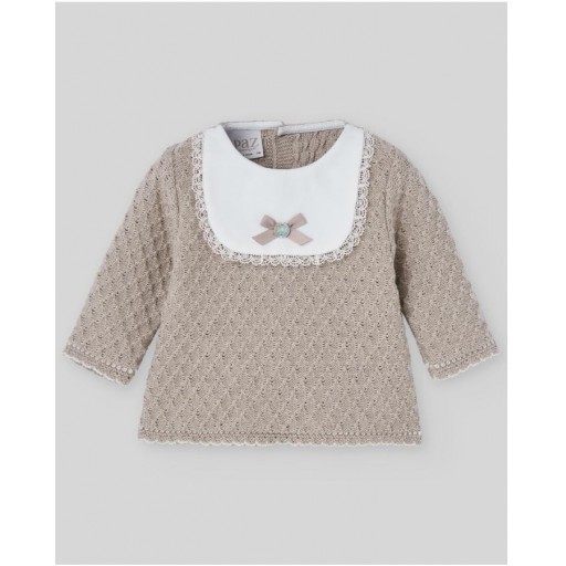 CONJUNTO JUBON Y POLAINA PONY BEIG TALLA 1 MES PAZ RODRIGUEZ [0]