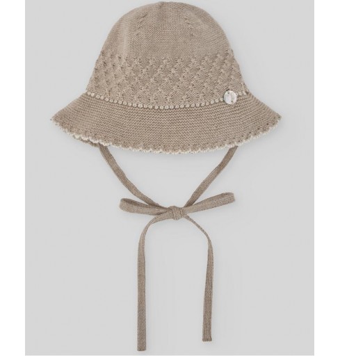 GORRO PUNTO NIÑA PONY BEIG TALLA 1 MES PAZ RODRIGUEZ [0]