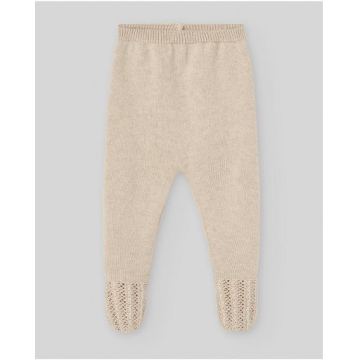 CONJUNTO JUBON Y POLAINA ALG/CASH  ALEGRIA AVENA CRUDO TALLA 1 MES [2]
