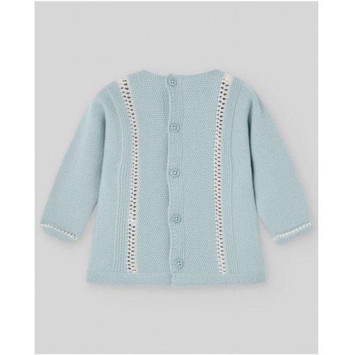 CONJUNTO JUBON Y POLAINA SEMILLA TALLA 1 MES VERDE PAZ RODRIGUEZ [2]