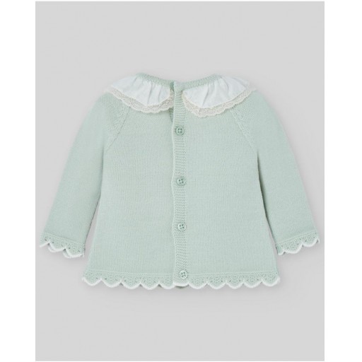 CONJUNTO JUBON Y POLAINA M/L MININO VERDE TALLA 1 MES PAZ RODRIGUEZ [2]