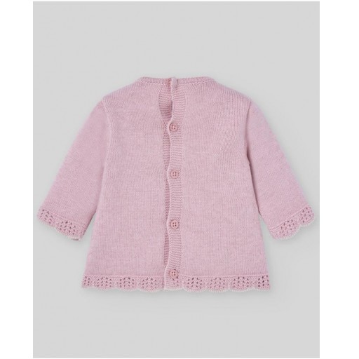CONJUNTO JUBON  Y POLAINA ALG/CASH A/J PASCUA ROSA TALLA 1MES PAZ RODRIGUEZ [2]