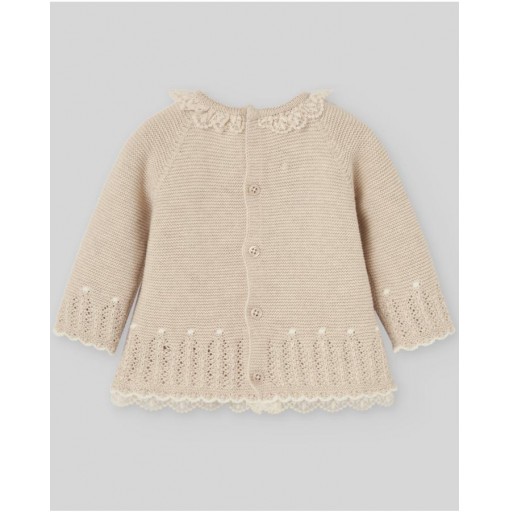 CONJUNTO JUBON Y POLAINA ALG/CASH  ALEGRIA AVENA CRUDO TALLA 1 MES [1]