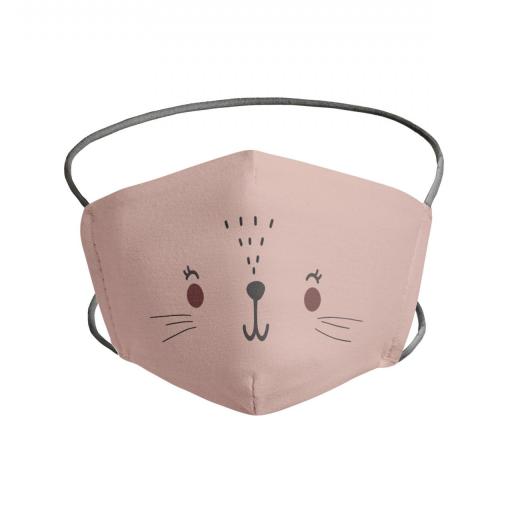 Mascarilla higiénica  gato rosa PACK 2 UDS 