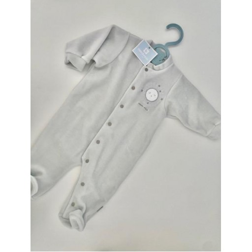 PELELE TERCIOPELO GRIS CAMRASS TALLA 1 MES