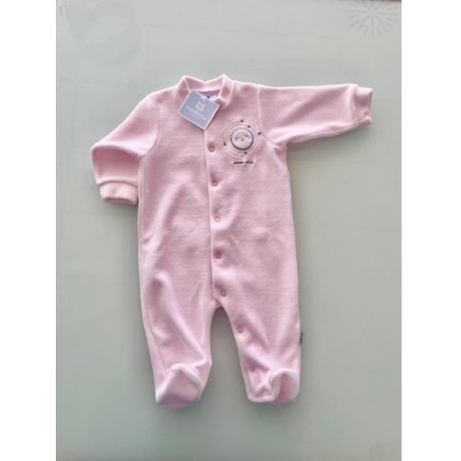 PIJAMA PELELE TERCIOPELO ROSA TALLA 1MES [0]