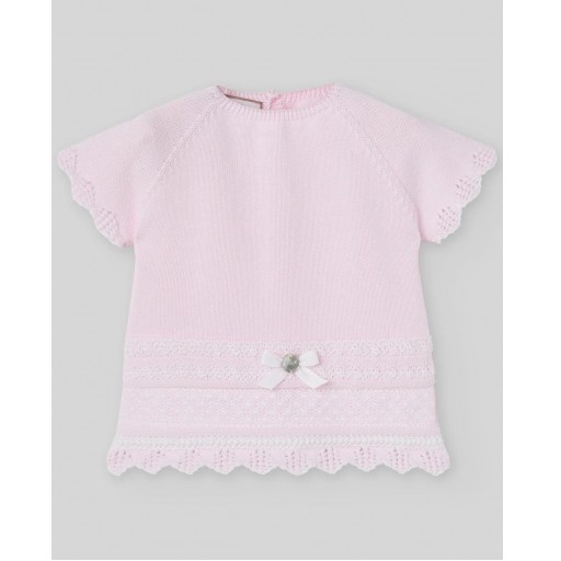 CONJUNTO JUBON CORTO +BRAGA ALAIA ROSA PAZ RODRIGUEZ TALLA 1MES [1]