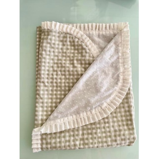 TOQUILLA VICHY VERDE PLUMETI