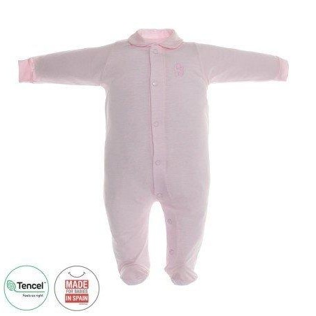 PELELE PIJAMA TENCEL ROSA CAMBRASS TALLA 1M