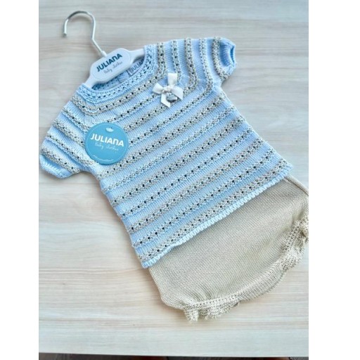 CONJUNTO HILO VERANO AZUL CAMEL