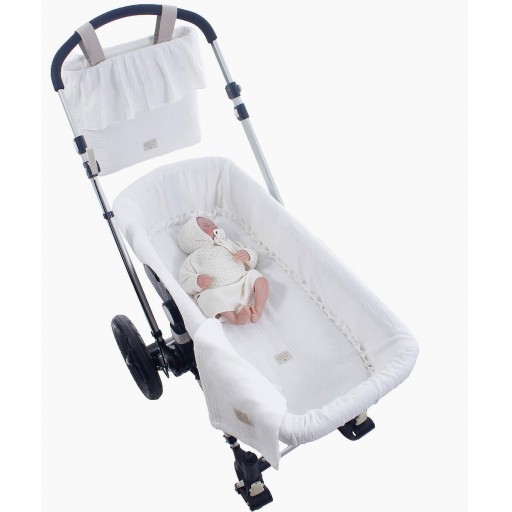 BAJERA CAPAZO + MUSELINA LUISA PLUMETI  BLANCO UZTURRE [2]