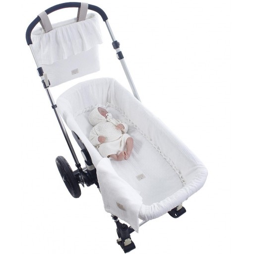 BAJERA CAPAZO + MUSELINA LUISA PLUMETI  BLANCO UZTURRE [3]