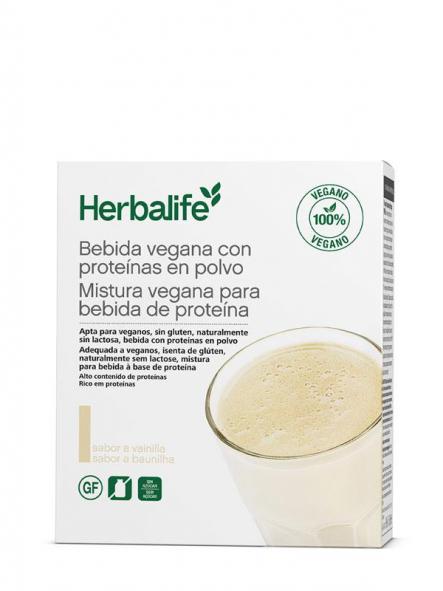 Bebida Vegana en sobres con Proteínas en Polvo Vainilla. Paquete 7 unidades