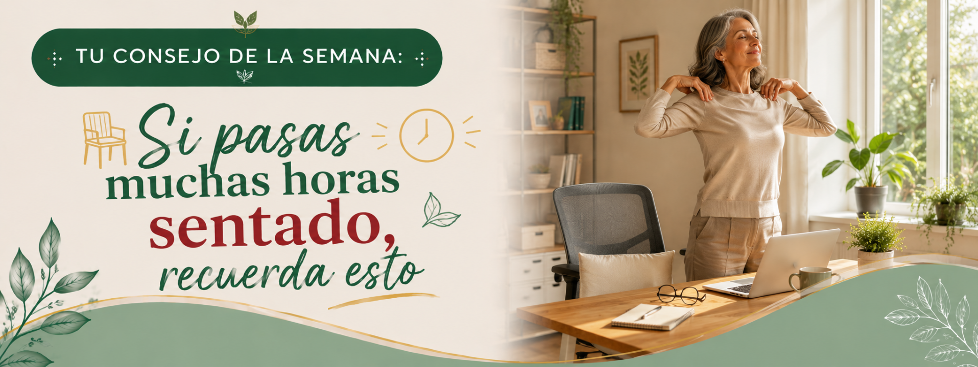 Si pasas muchas horas sentado recuerda esto