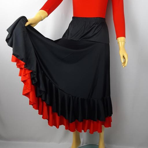 Faldas flamenco adulto con dos volantes