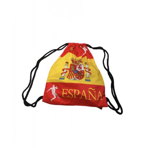 Mochila de tela y cordón con escudo de España [1]