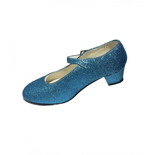 Zapatos con purpurina color azul  turquesa [2]
