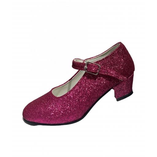 Zapatos con purpurina color fucsia [1]