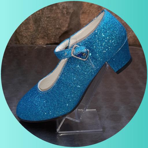 Zapatos con purpurina color azul  turquesa [1]